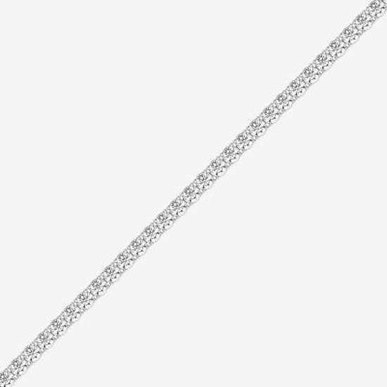 (F / Vs2) Womens 5 CT. T.W. Lab Grown White Diamond 14K Gold Over Silver 6 1/2 Inch Tennis Bracelet