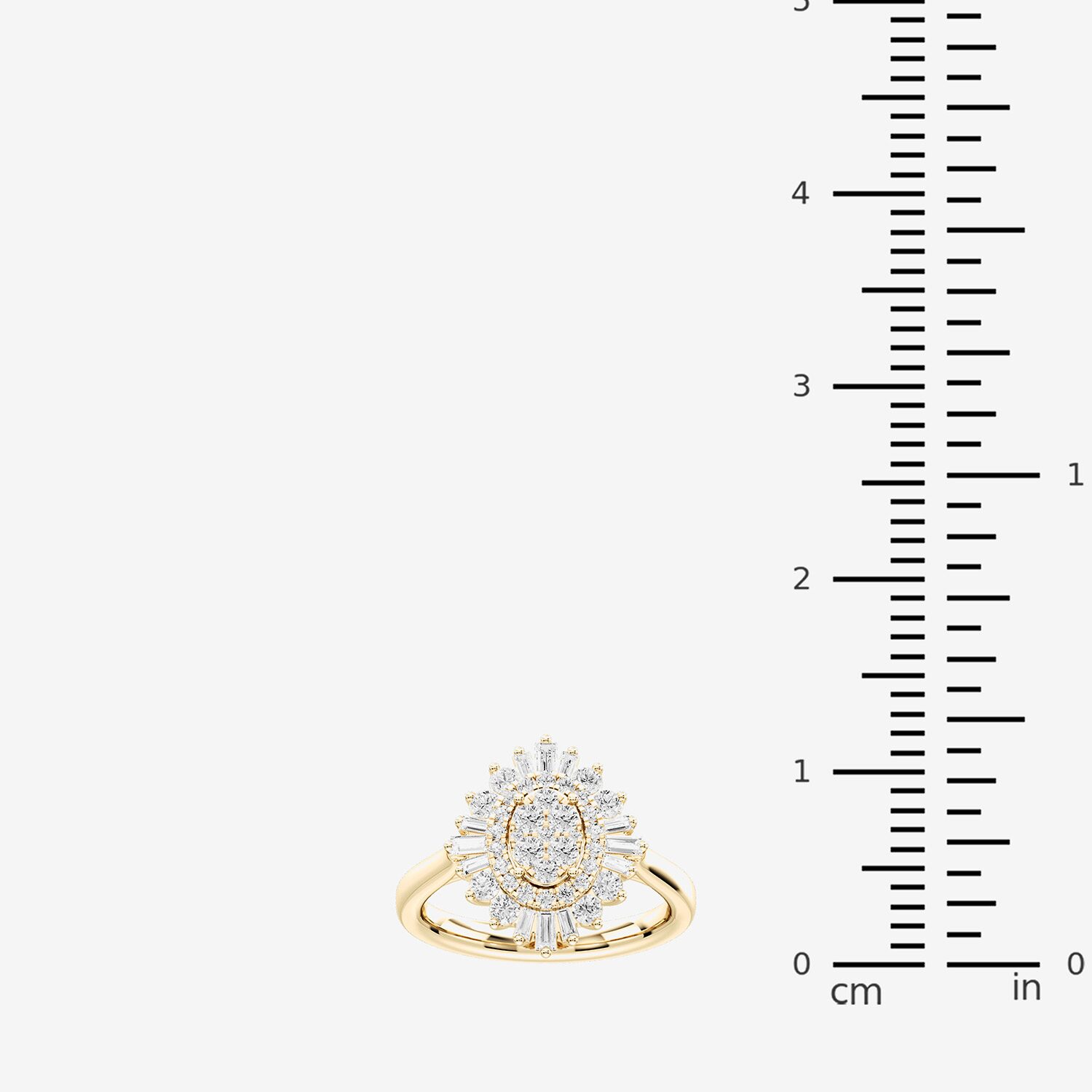 (F / Si2) Womens 1 CT. T.W. Lab Grown White Diamond 14K Gold Over Silver Halo Cocktail Ring