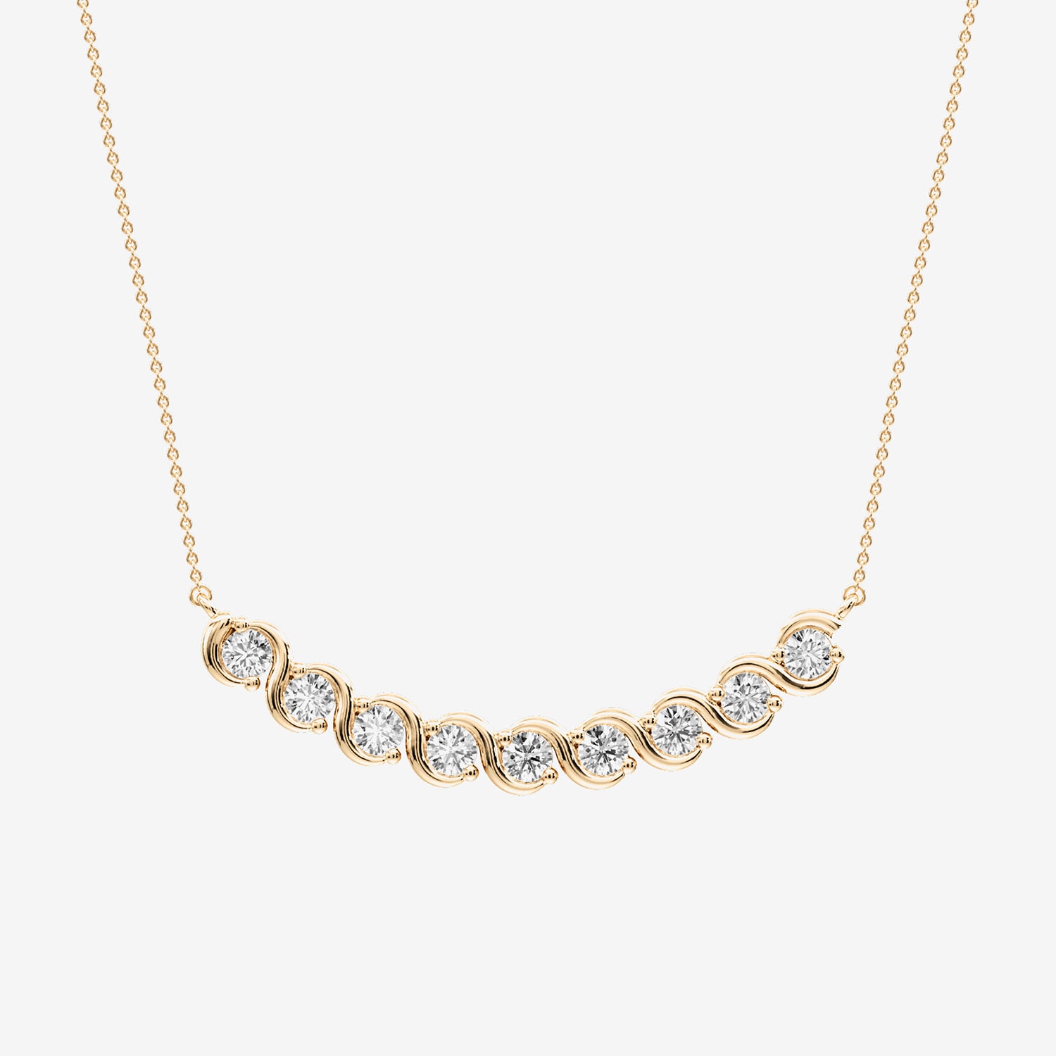 F/Si2) Womens 1/ CT. T.W. Lab Grown White Diamond 14K Gold Over Silver 18 Inch Pendant Necklace