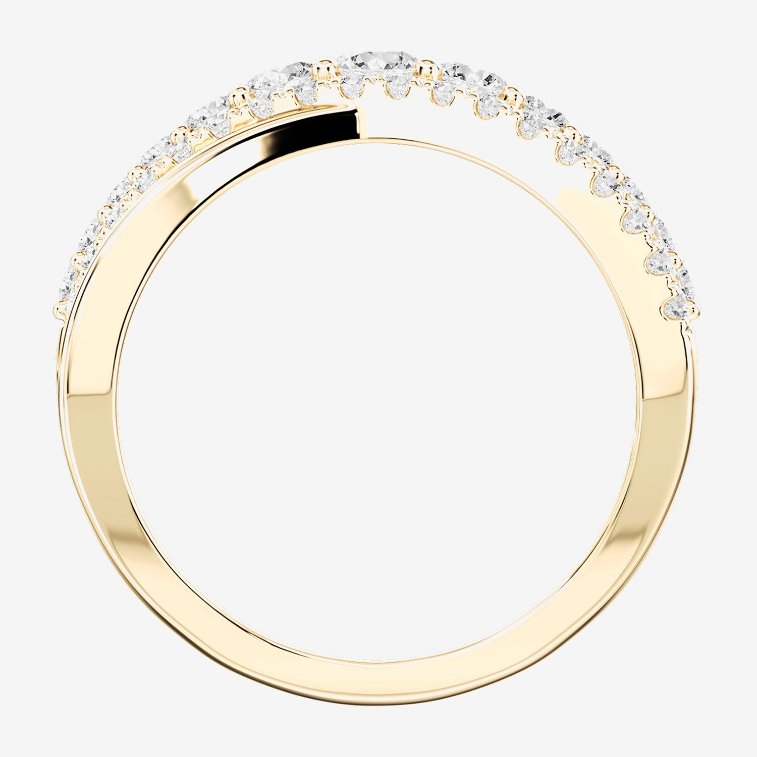 (F / Si2) Womens 3MM 1 CT. T.W. Lab Grown White Diamond 14K Gold Over Silver Band