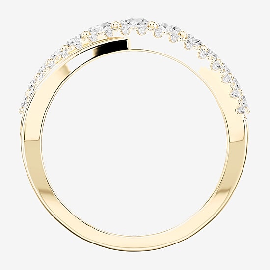 (F / Si2) Womens 3MM 1 CT. T.W. Lab Grown White Diamond 14K Gold Over Silver Band