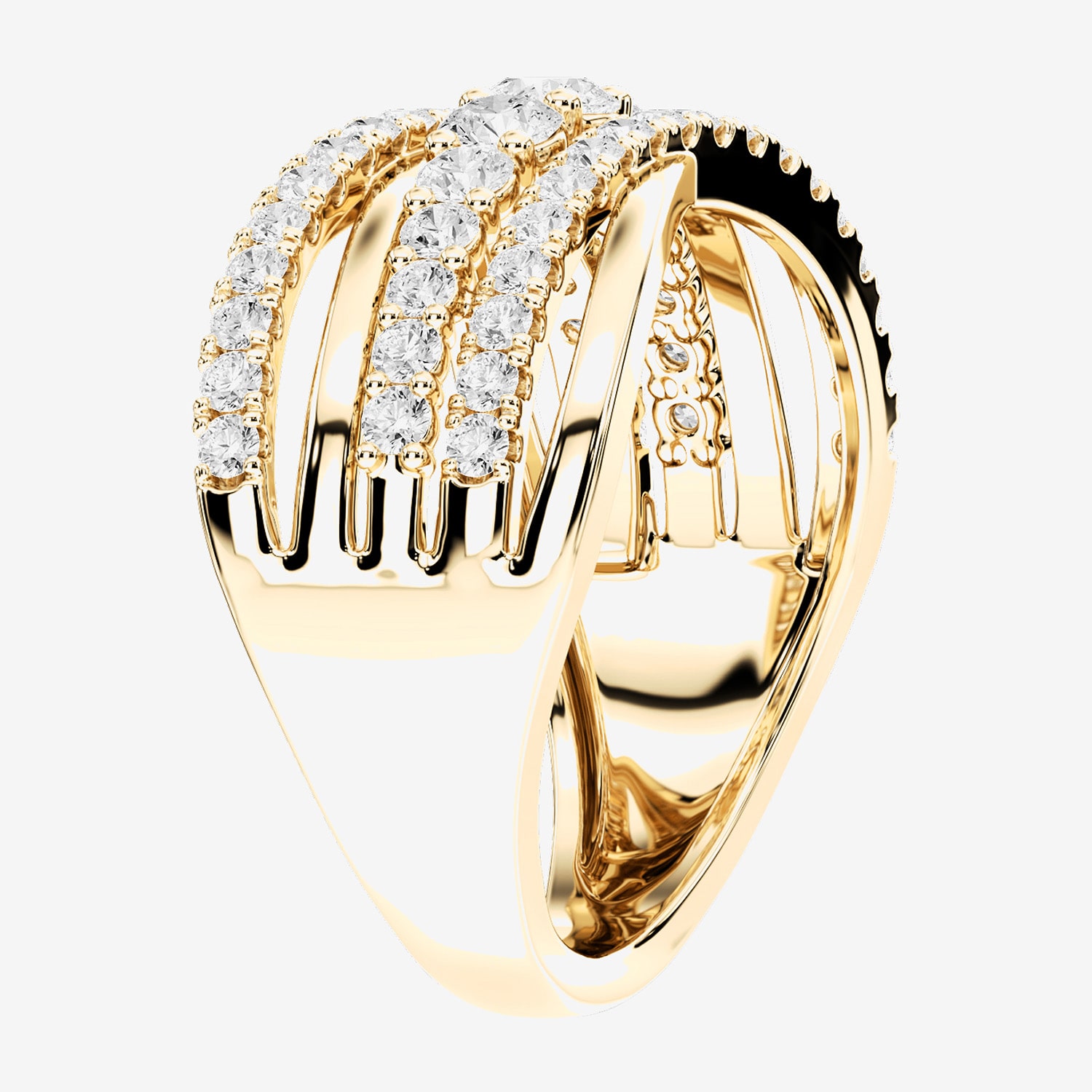 (F / Si2) Womens 3MM 1 CT. T.W. Lab Grown White Diamond 14K Gold Over Silver Band