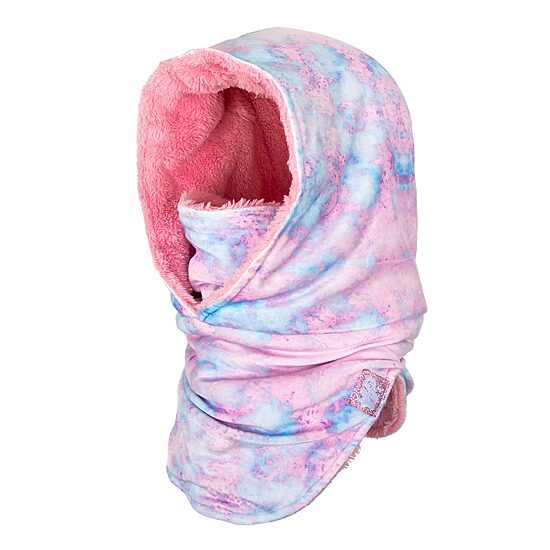 WinterProof Convertible Hood, Wear 3 Different Ways, Ultra Soft Plush Lining Big Kid Girls Lined Ski Mask