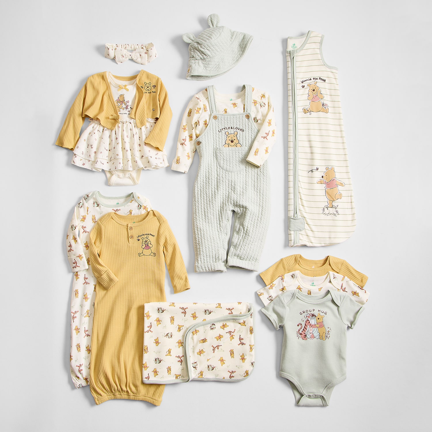 Disney Baby Boys Winnie The Pooh Crew Neck Long Sleeve 2-pc. Nightgown