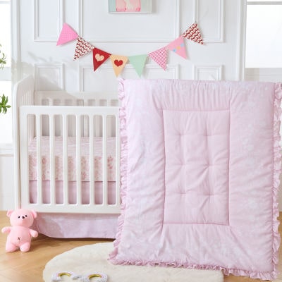Sweet Home Collection Floral 4 Piece Nursery Baby Crib Bedding Set