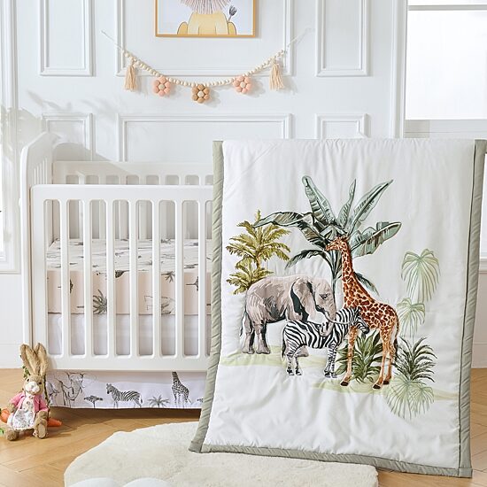 Sweet Home Collection™ Wild Safari 4-Piece Nursery Baby Crib Bedding Set