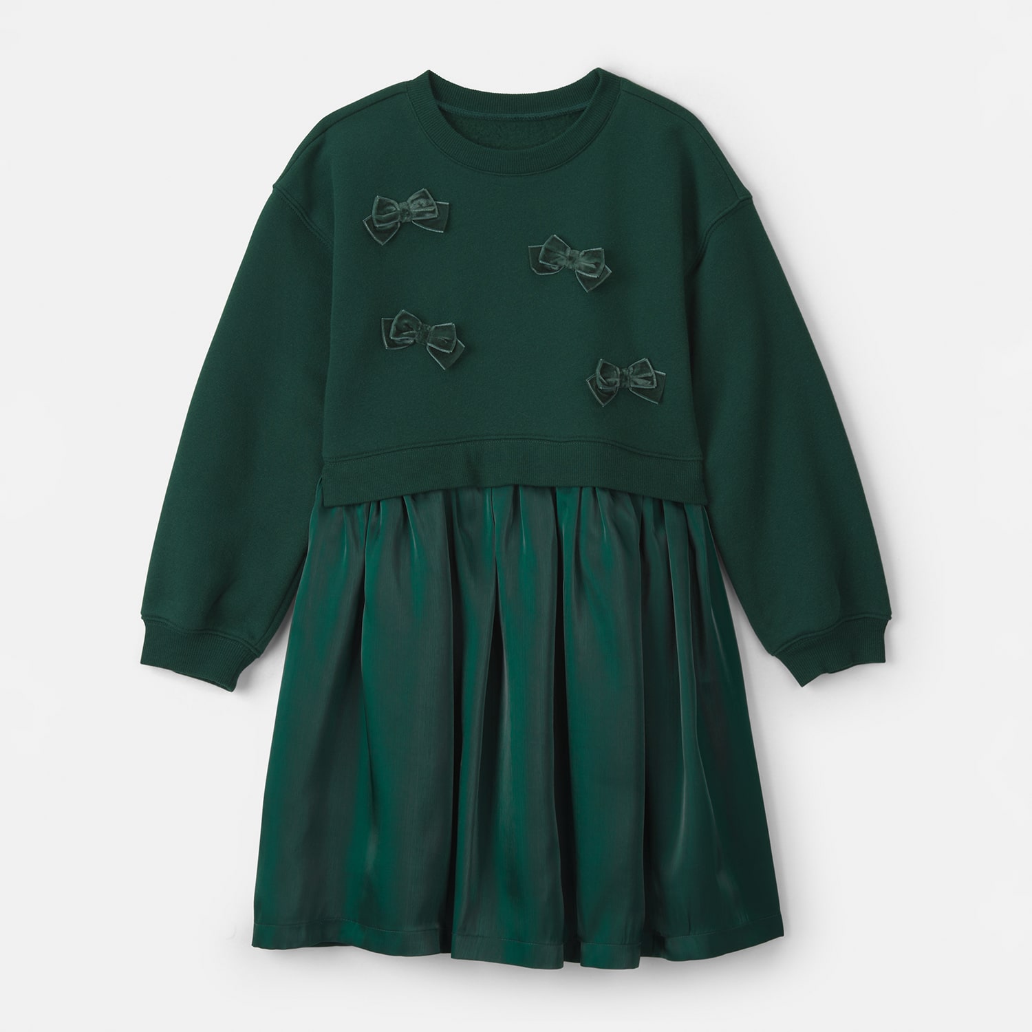 Carter's Little & Big Kid Girls Long Sleeve Bows Sweatshirt Dress