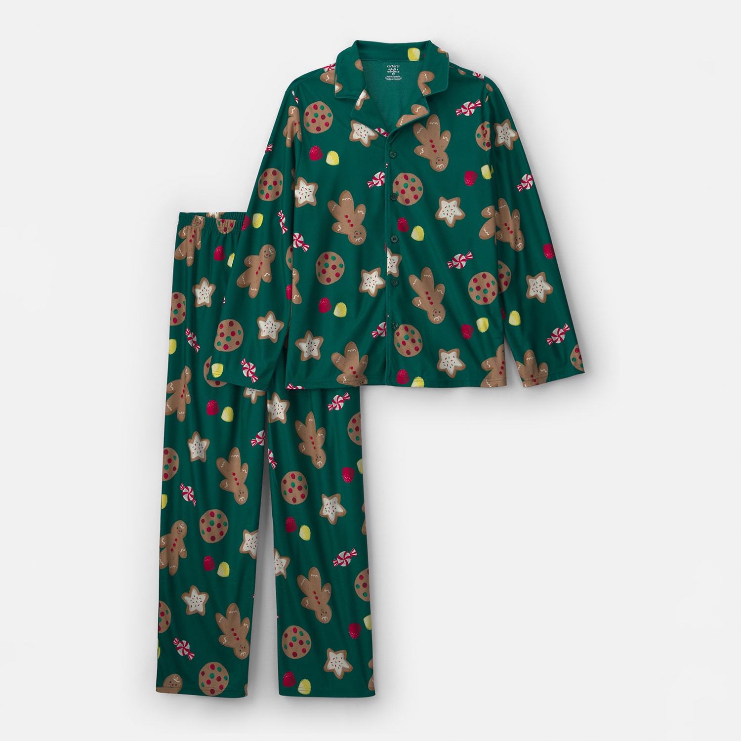 Carter's Little & Big Kid Unisex Fleece V-Neck Long Sleeve 2-pc. Pajama Set