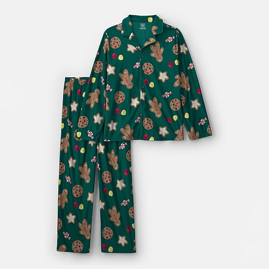 Carter's Adult Family Matching Holiday Unisex Adult Fleece Long Sleeve 2-pc. Pajama Set
