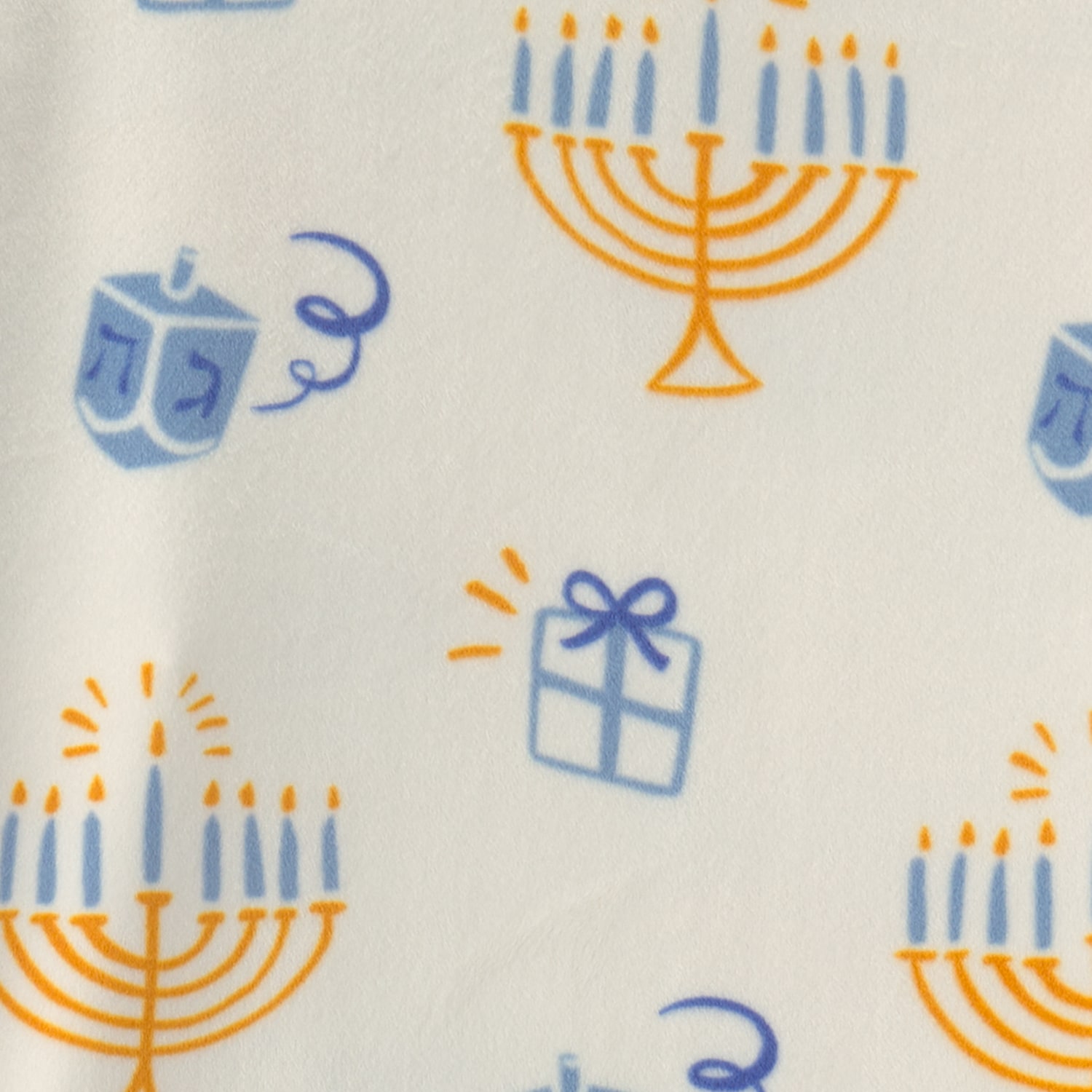 Carter's Hanukkah Little & Big Kid Unisex Velour Crew Neck Long Sleeve 2-pc. Pajama Set