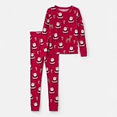 Carter's Family Matching Little & Big Kid Unisex Rib Crew Neck Long Sleeve 2-pc. Pajama Set