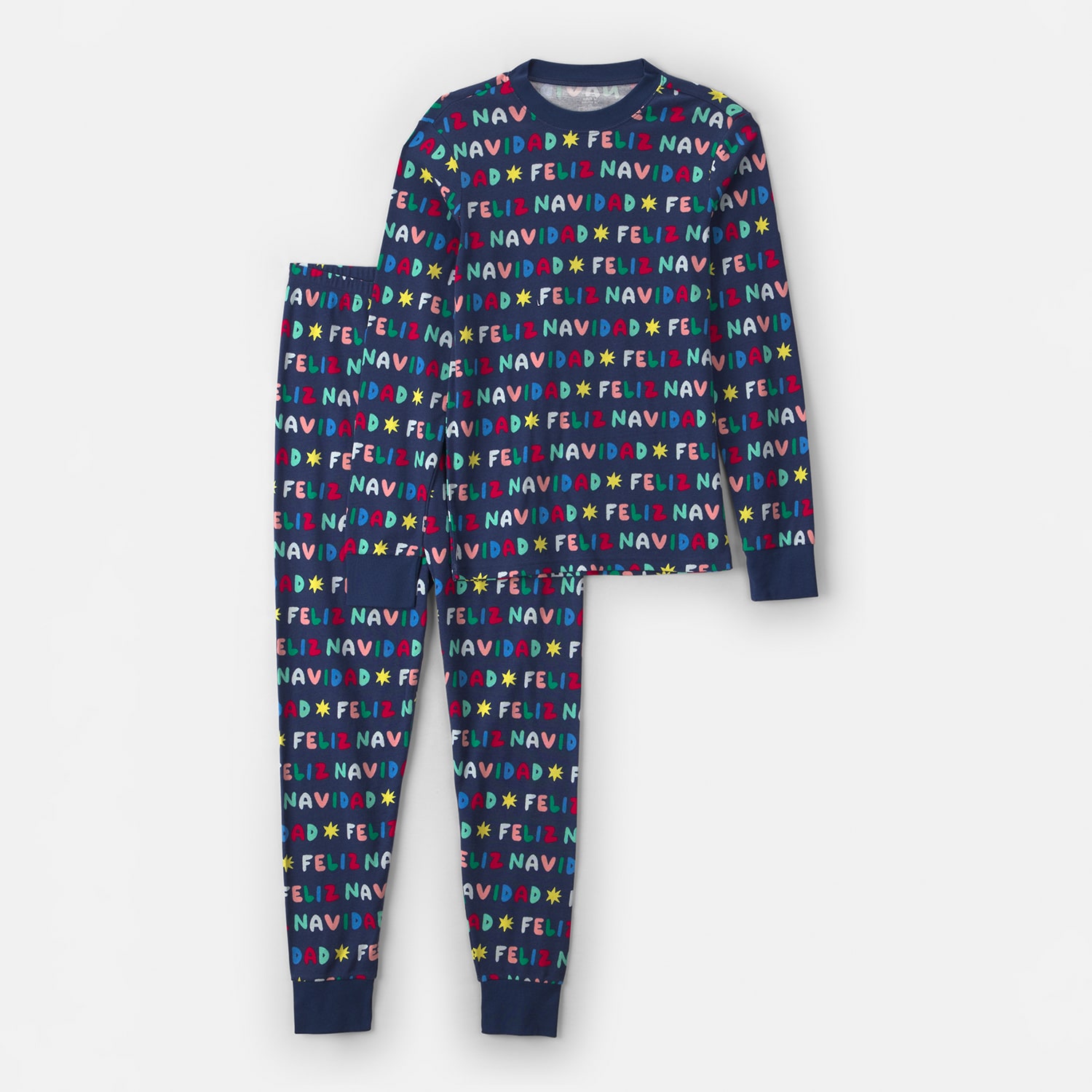 Carter's Little & Big Kid Unisex Rib Crew Neck Long Sleeve 2-pc. Pajama Set