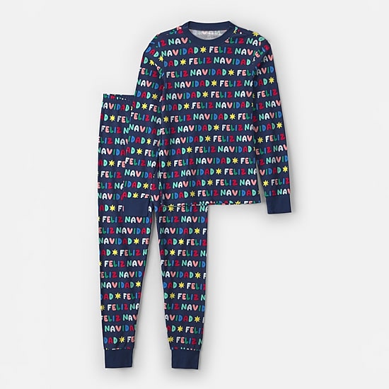 Carter's Adult Family Matching Holiday Unisex Adult Rib Crew Neck Long Sleeve 2-pc. Pajama Set