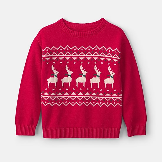 Carter's Little & Big Kid Boys Holiday Crew Neck Long Sleeve Pullover Sweater