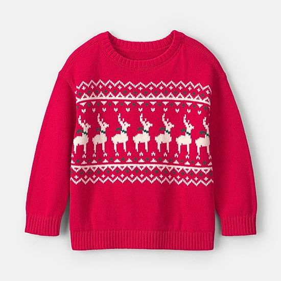 Carter's Toddler Boys Holiday Crew Neck Long Sleeve Pullover Sweater