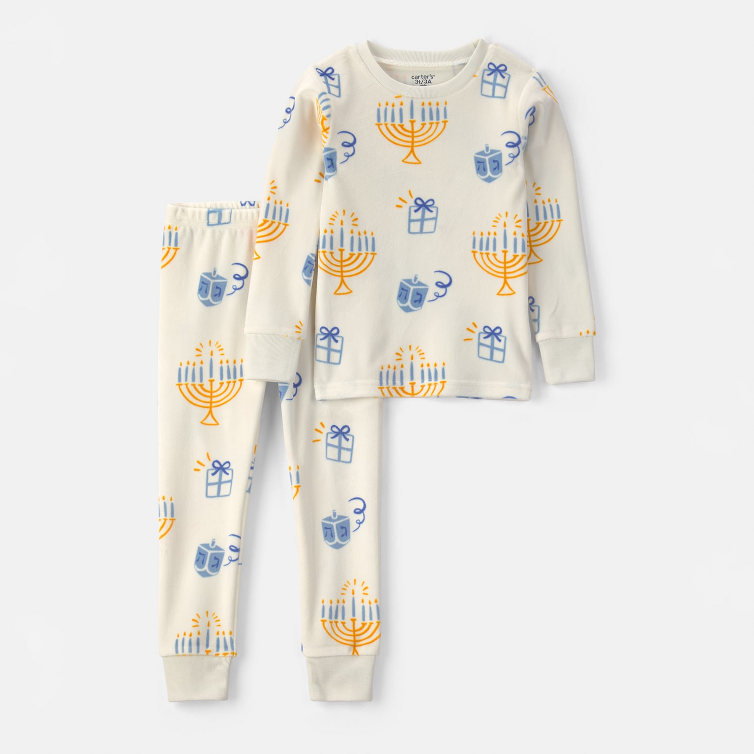 Carter's Toddler Unisex Velour Crew Neck Long Sleeve 2-pc. Pajama Set