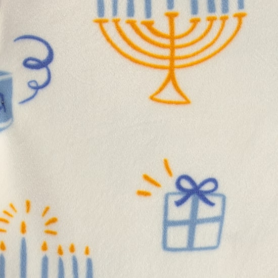 Carter's Hanukkah Toddler Unisex Velour Crew Neck Long Sleeve 2-pc. Pajama Set
