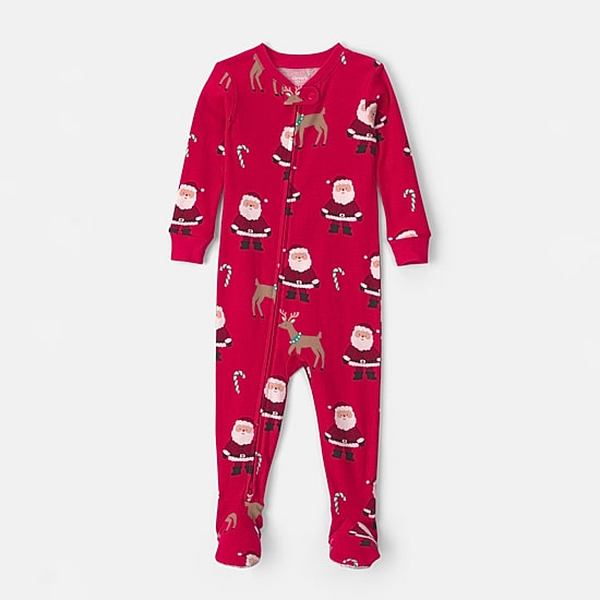 Carter's Family Matching Toddler Unisex Rib Crew Neck Long Sleeve Footed Pajamas