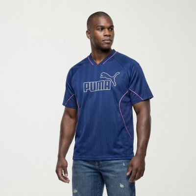 PUMA Sport Jersey Mens V Neck Short Sleeve Moisture Wicking Big and Tall