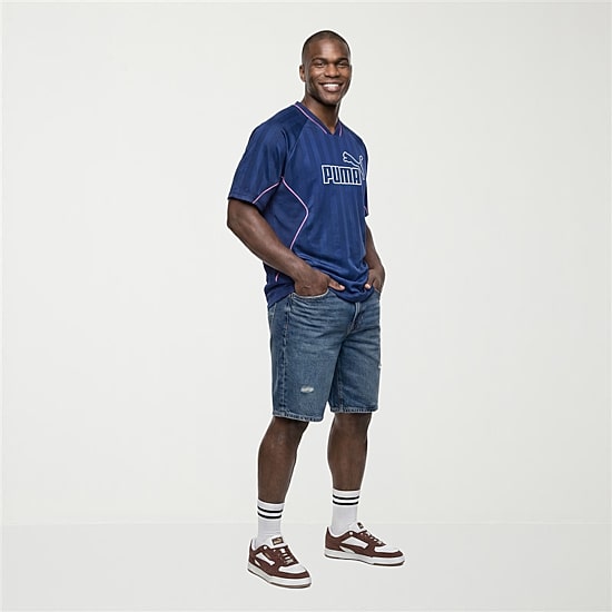 PUMA Sport Jersey Mens V Neck Short Sleeve Moisture Wicking Big and Tall Jersey