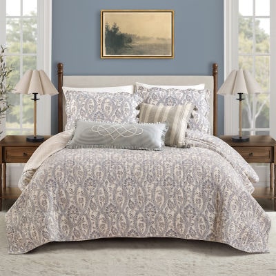 spartina 449 Jonas Hundred Embroidered With Tassels Square Throw Pillow