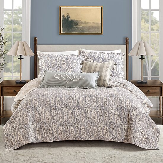 spartina 449 Jonas Hundred Embroidered With Tassels Square Throw Pillow