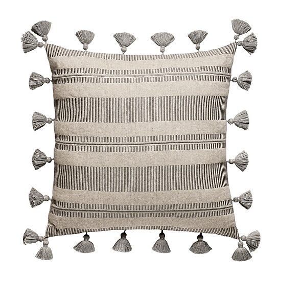 spartina 449 Jonas Hundred Embroidered With Tassels Square Throw Pillow