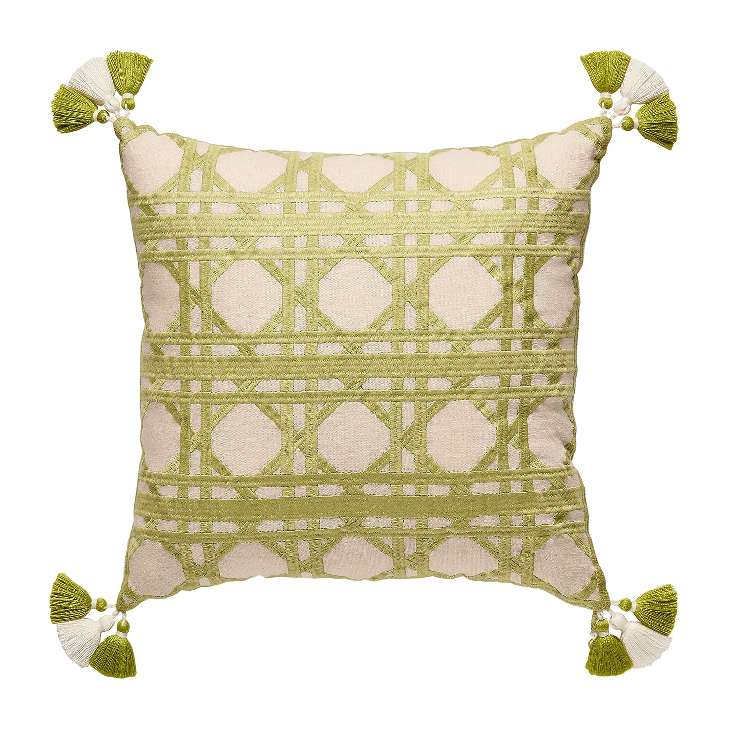 spartina 449 Sugar Mill Embroidered Basketweave Square Throw Pillow