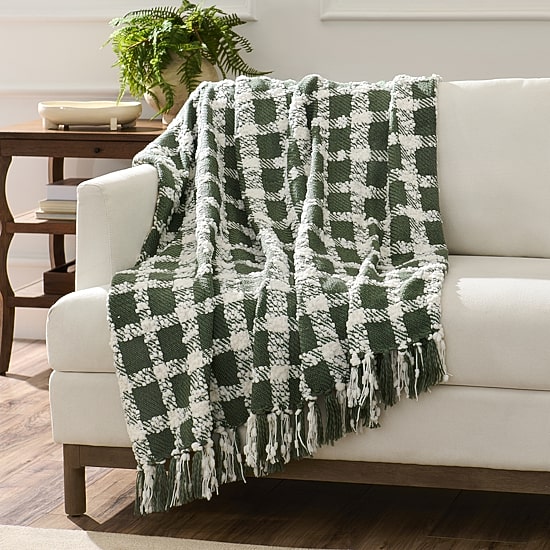 Fieldcrest Chenille Plaid Throw