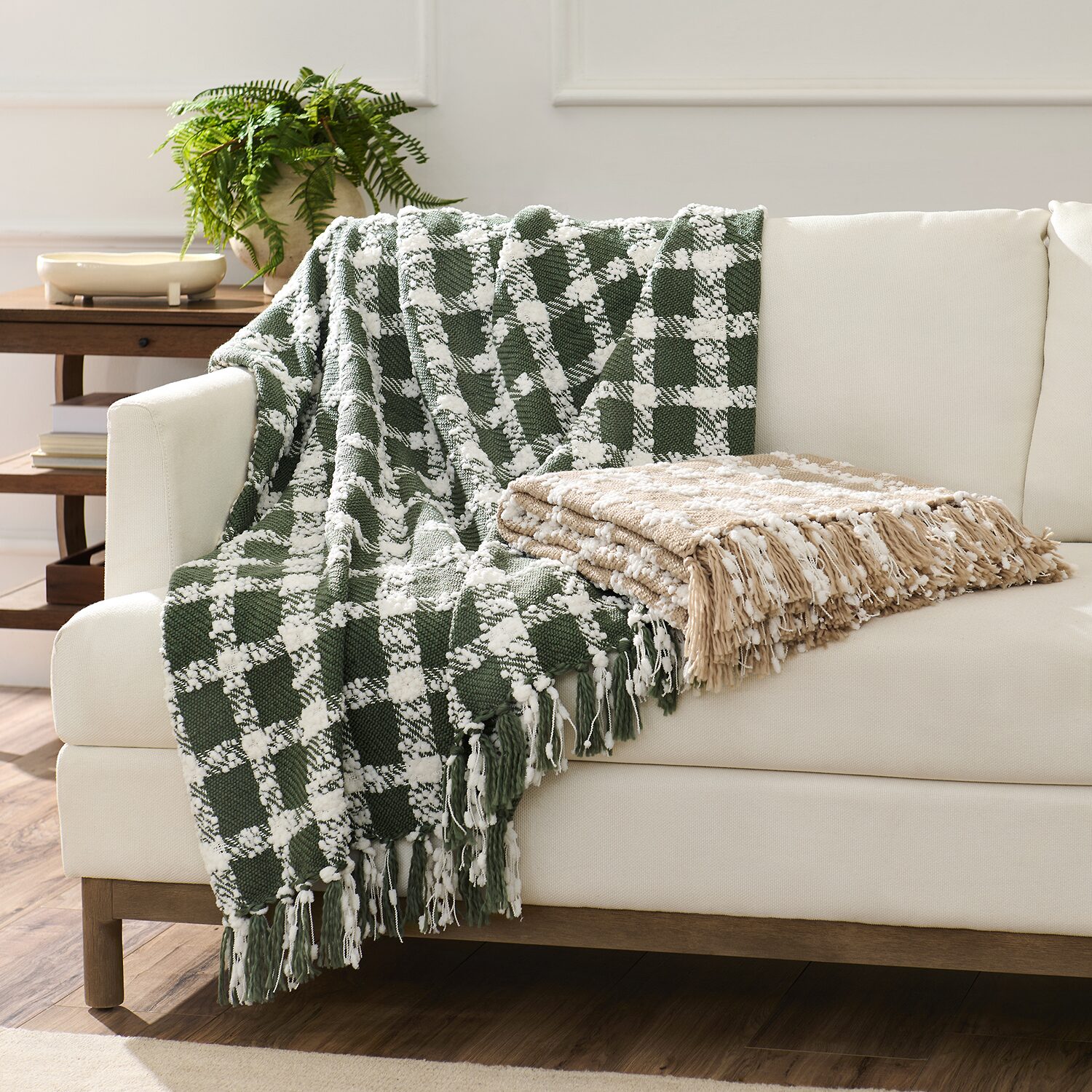 Fieldcrest Chenille Plaid Throw