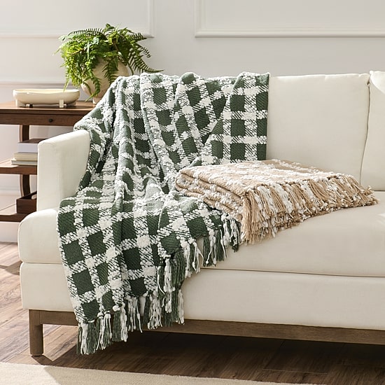 Fieldcrest Chenille Plaid Throw