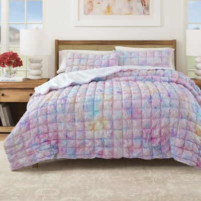 Linery Marshmallow Puff Easy Care Quilt Set