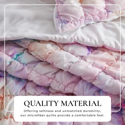 Linery Marshmallow Puff Easy Care Quilt Set