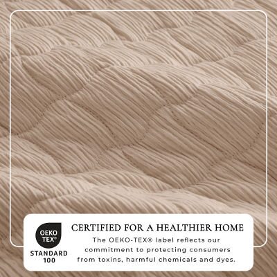 Linery Gauze Wave Stitched Easy Care Quilt Set