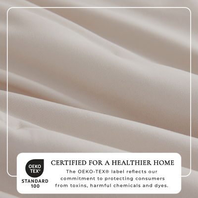 Linery Solid Dot-Stitched Easy Care Quilt Set