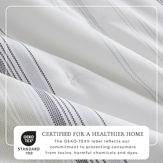 Linery Solid Dot-Stitched Easy Care Quilt Set