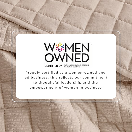 Linery Seersucker Box-Stitched Easy Care Quilt Set