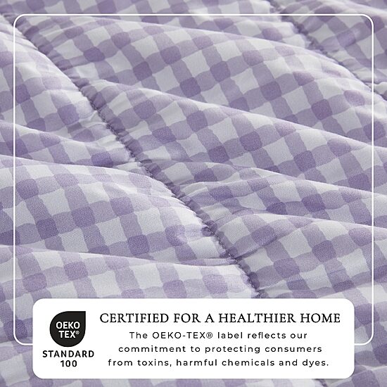 Linery Gingham Printed Easy Care Quilt Set