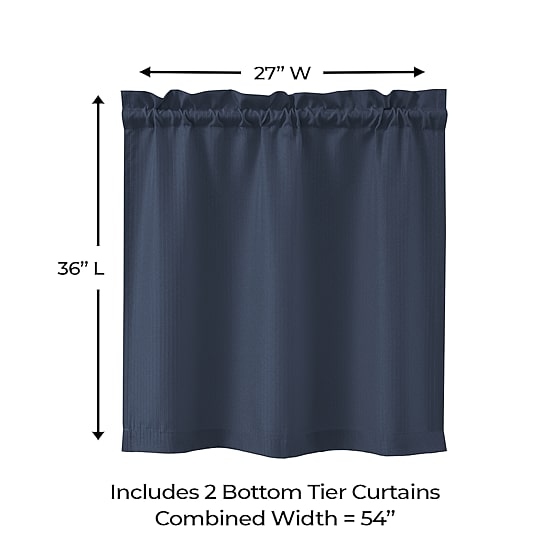 Sweet Home Collection Ripcord 2-pc. Rod Pocket Window Tier