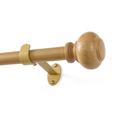 Threadmade Rhinebeck 1 In Adjustable Curtain Rod In Brown