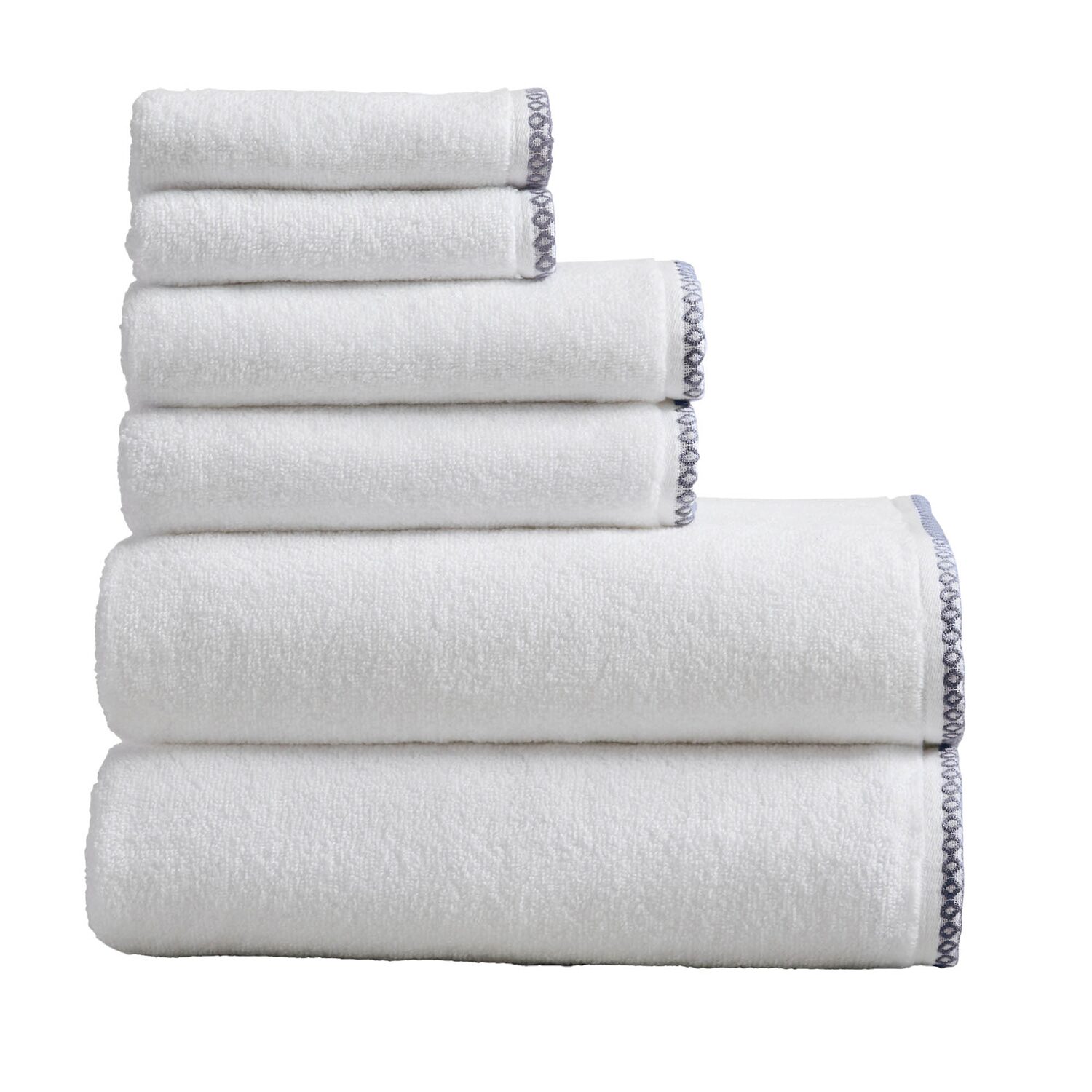 Linery Cotton And Decorative Bordered -pc. Quick Dry Bath Towel Set