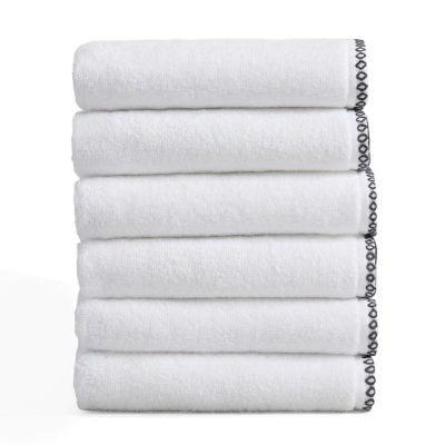 Linery Cotton And Decorative Bordered 6-pc. Quick Dry Bath Towel Set