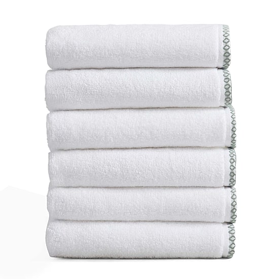 Linery Cotton And Decorative Bordered 6-pc. Quick Dry Bath Towel Set