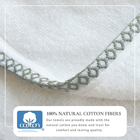 Linery Cotton And Decorative Bordered 6-pc. Quick Dry Bath Towel Set