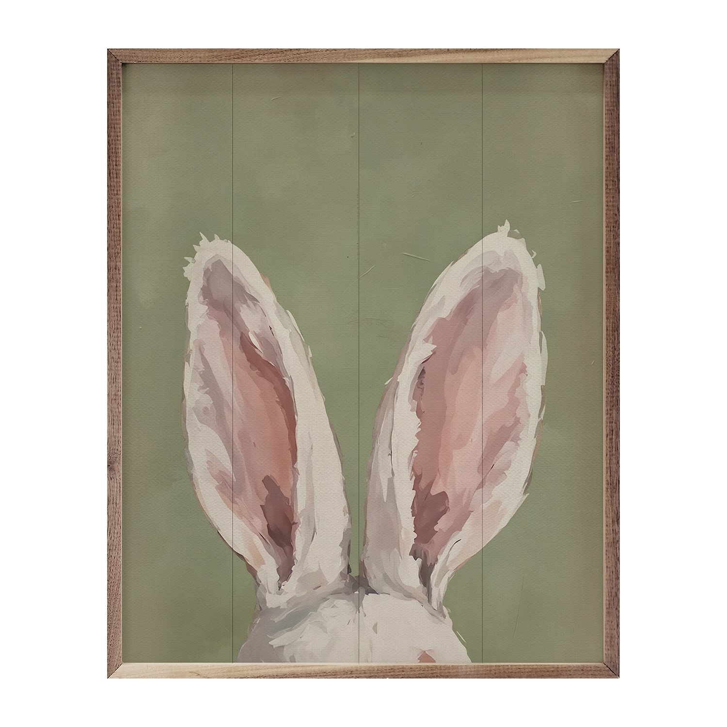 Kendrick Home Framed Bunny Ears Wood Wall Art