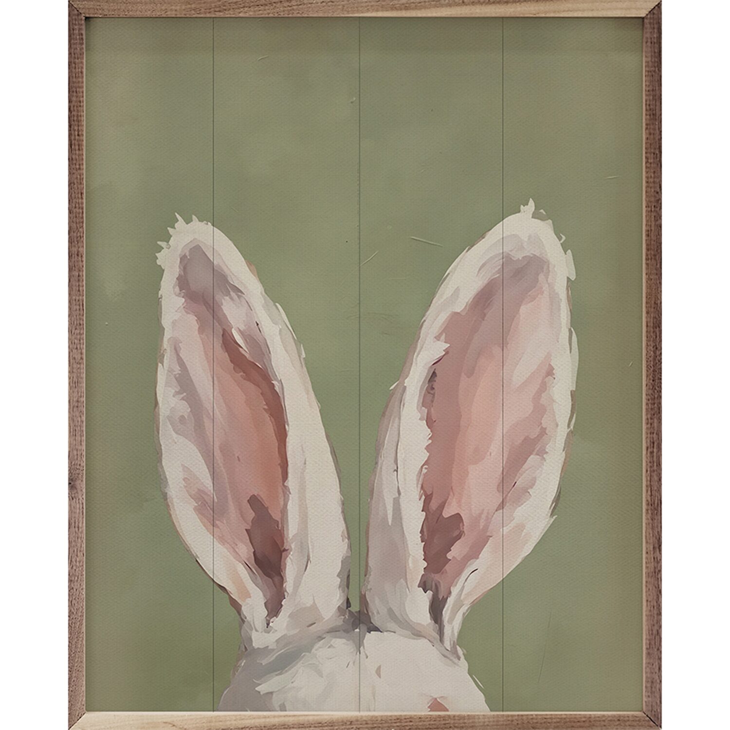 Kendrick Home Framed Bunny Ears Wood Wall Art