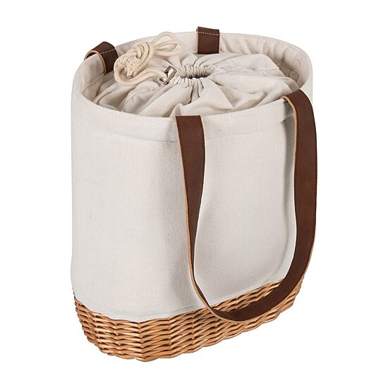 Picnic Time Pico Willow And Canvas  Basket Insulated Lunch Bag