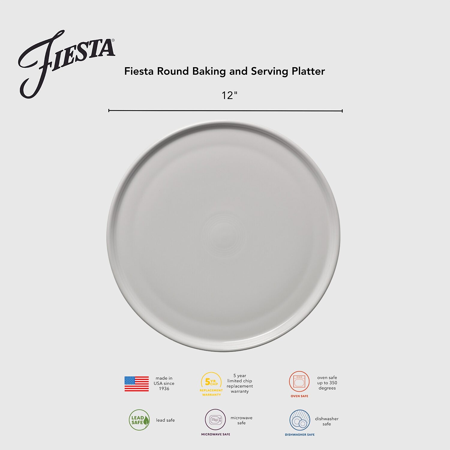 Fiesta Holly Berry Christmas Ceramic Serving Platter