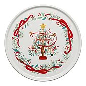Fiesta Holly Berry Christmas Ceramic Serving Platter