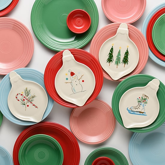 Fiesta Jolly Christmas Classic 4-pc. Ceramic Appetizer Plate